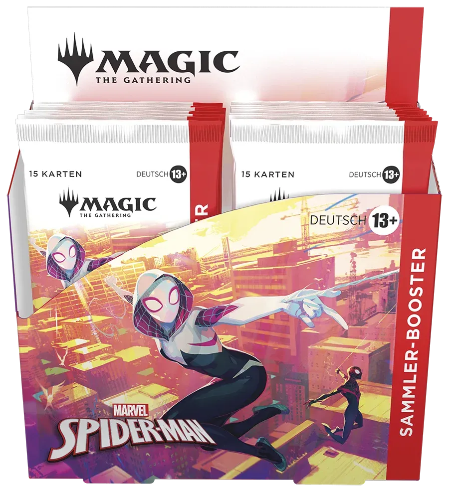 Magic The Gathering – Marvel's Spider-Man Collector Booster Display (12 Booster) – Deutsch