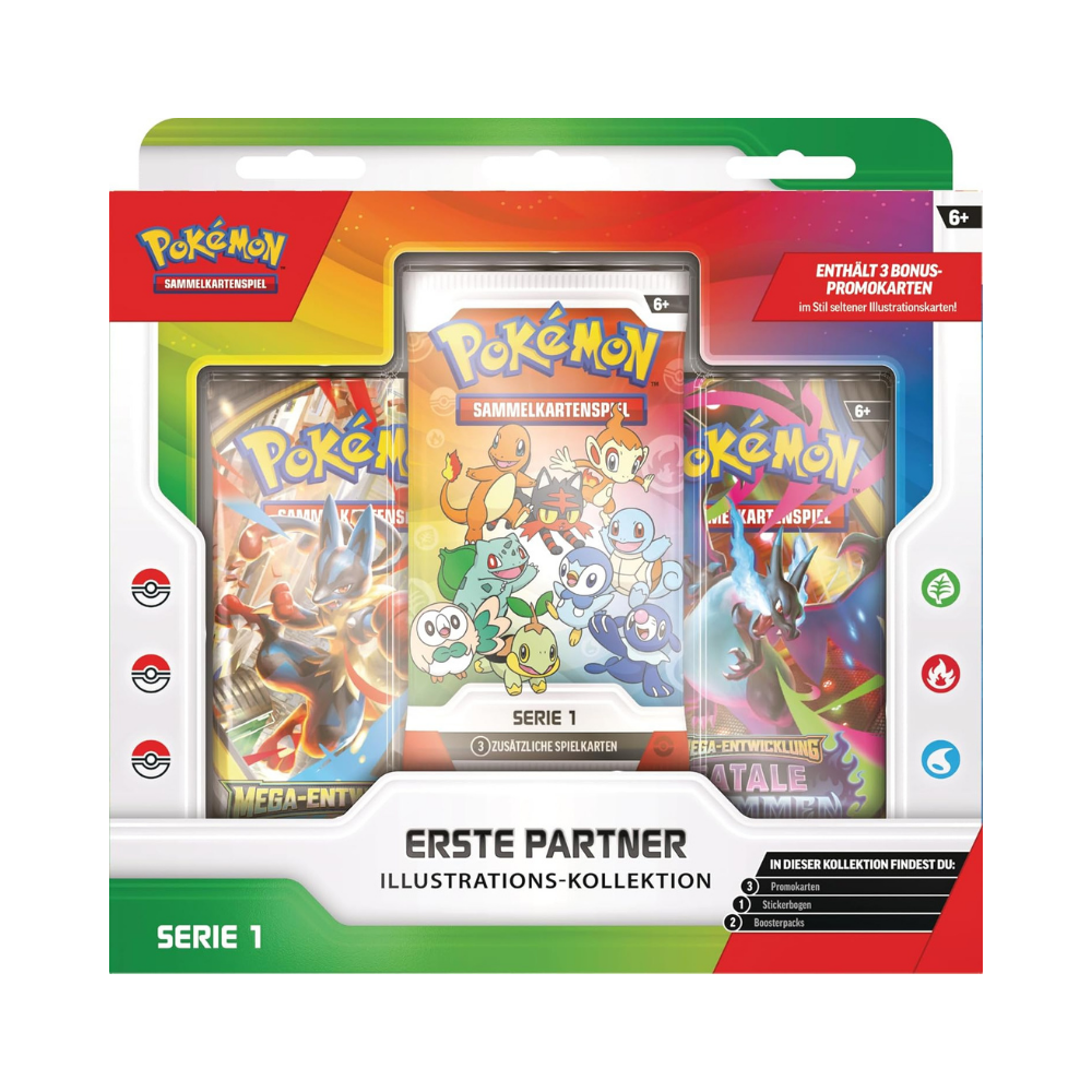Pokémon Erste Partner Kollektion #1 – 30 Jahre Starter Pokémon Box mit Promokarten & Boostern