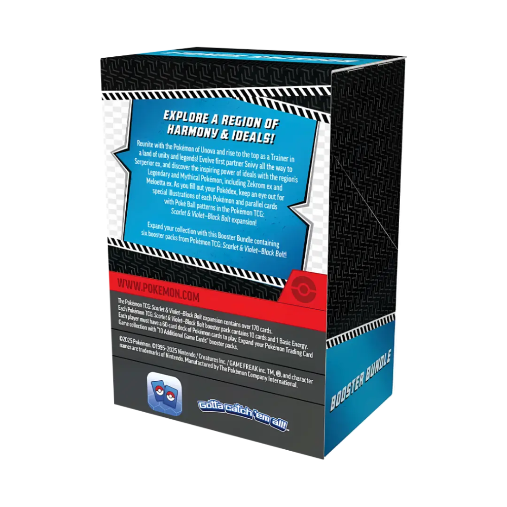 Pokémon Scarlet & Violet – Black Bolt Booster Bundle (EN) | 6 Booster | Neu & OVP