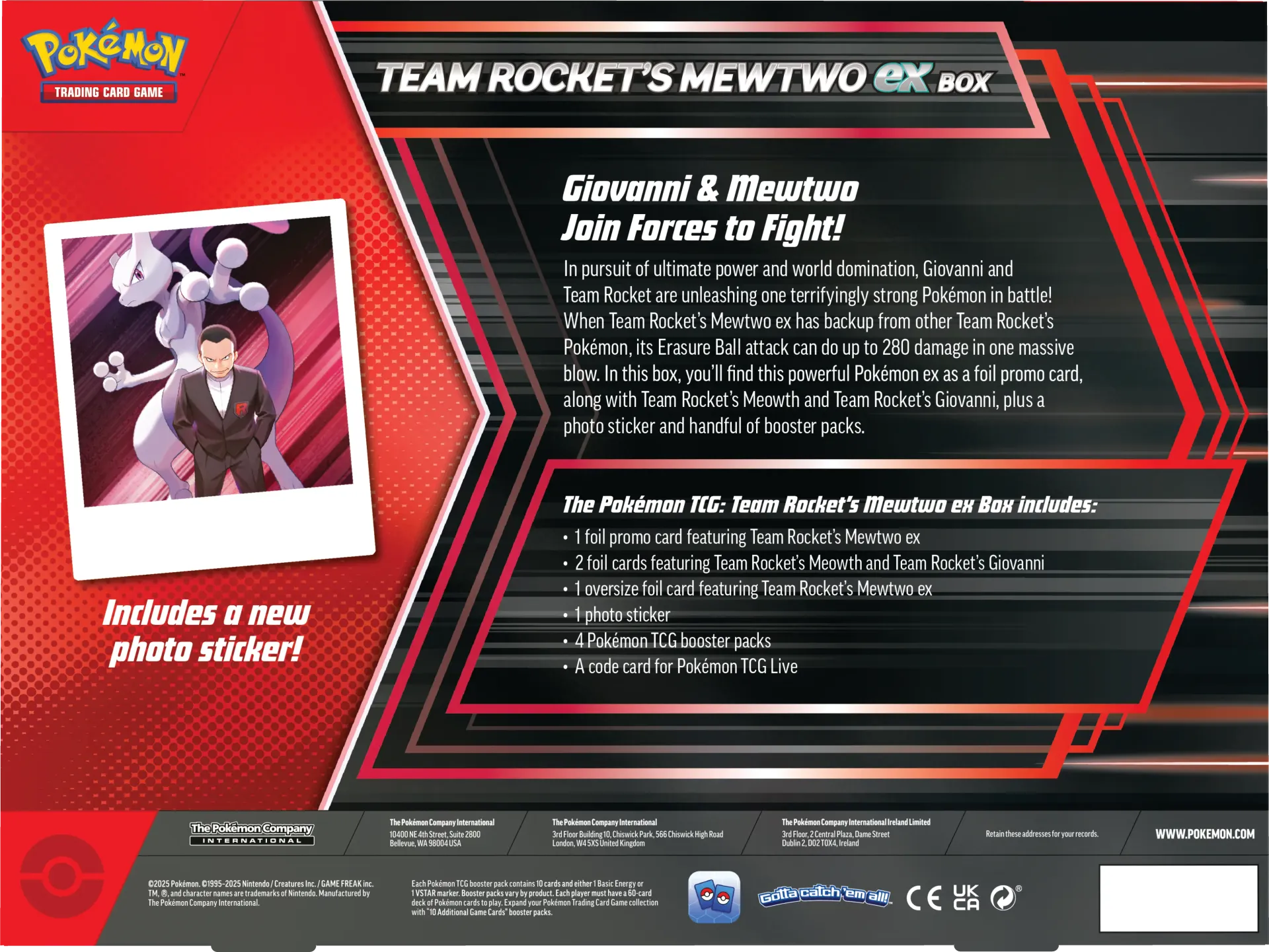 Pokémon TCG: Team Rocket's Mewtwo EX Box (EN)