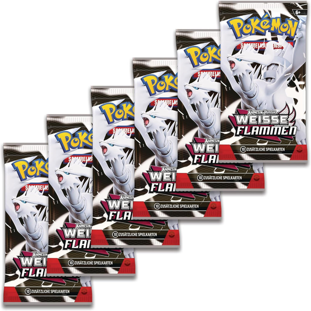 Pokémon TCG Karmesin & Purpur – Weiße Flammen Booster Bundle (6 Booster Packs) – Deutsch