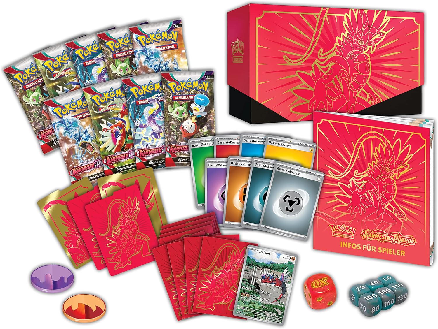 Pokemon TCG - Karmesin & Purpur Top-Trainer-Box Koraidon - DE