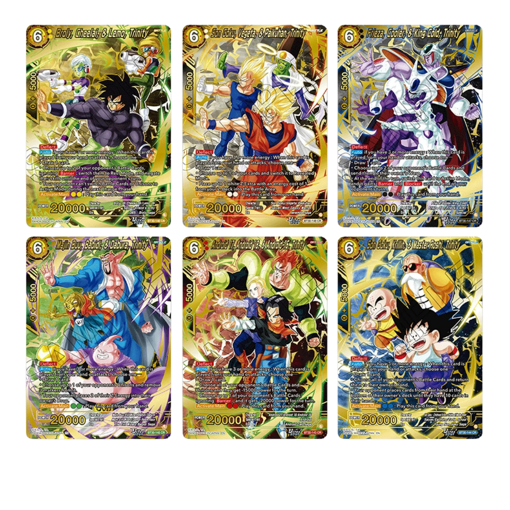 Dragon Ball Super Card Game Masters – B-30 Ultra-Bout Series – Three Glorious Fighters- Booster Display (24 Packs) – EN