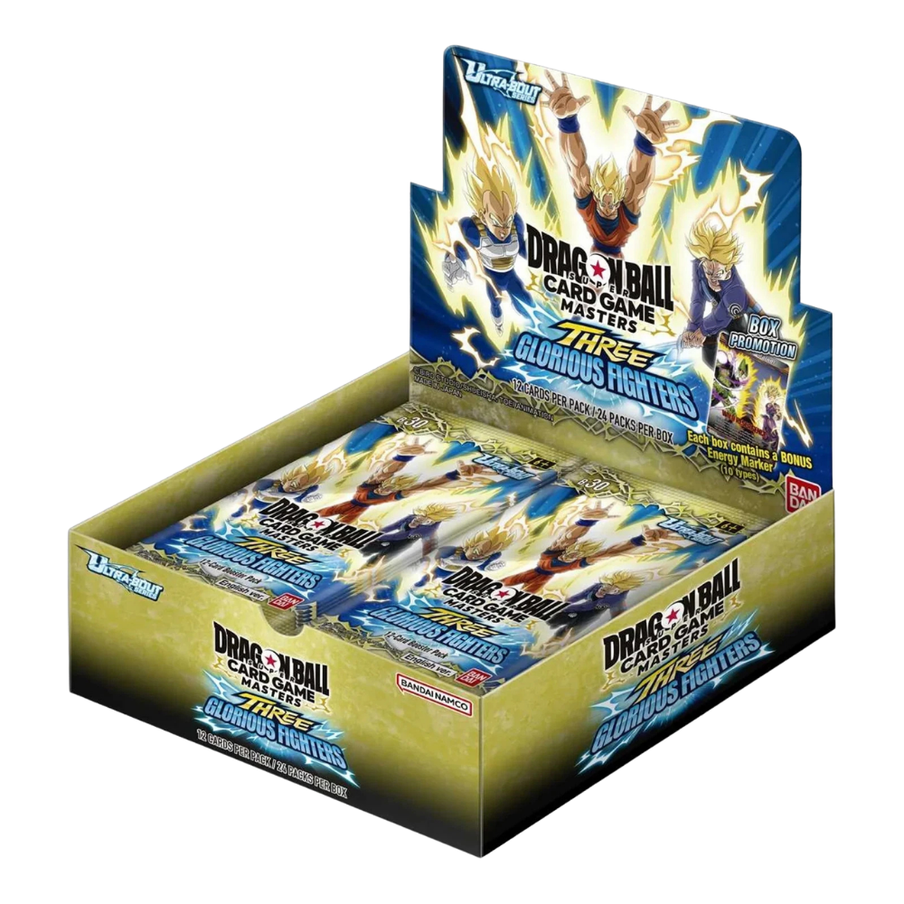 Dragon Ball Super Card Game Masters – B-30 Ultra-Bout Series – Three Glorious Fighters- Booster Display (24 Packs) – EN