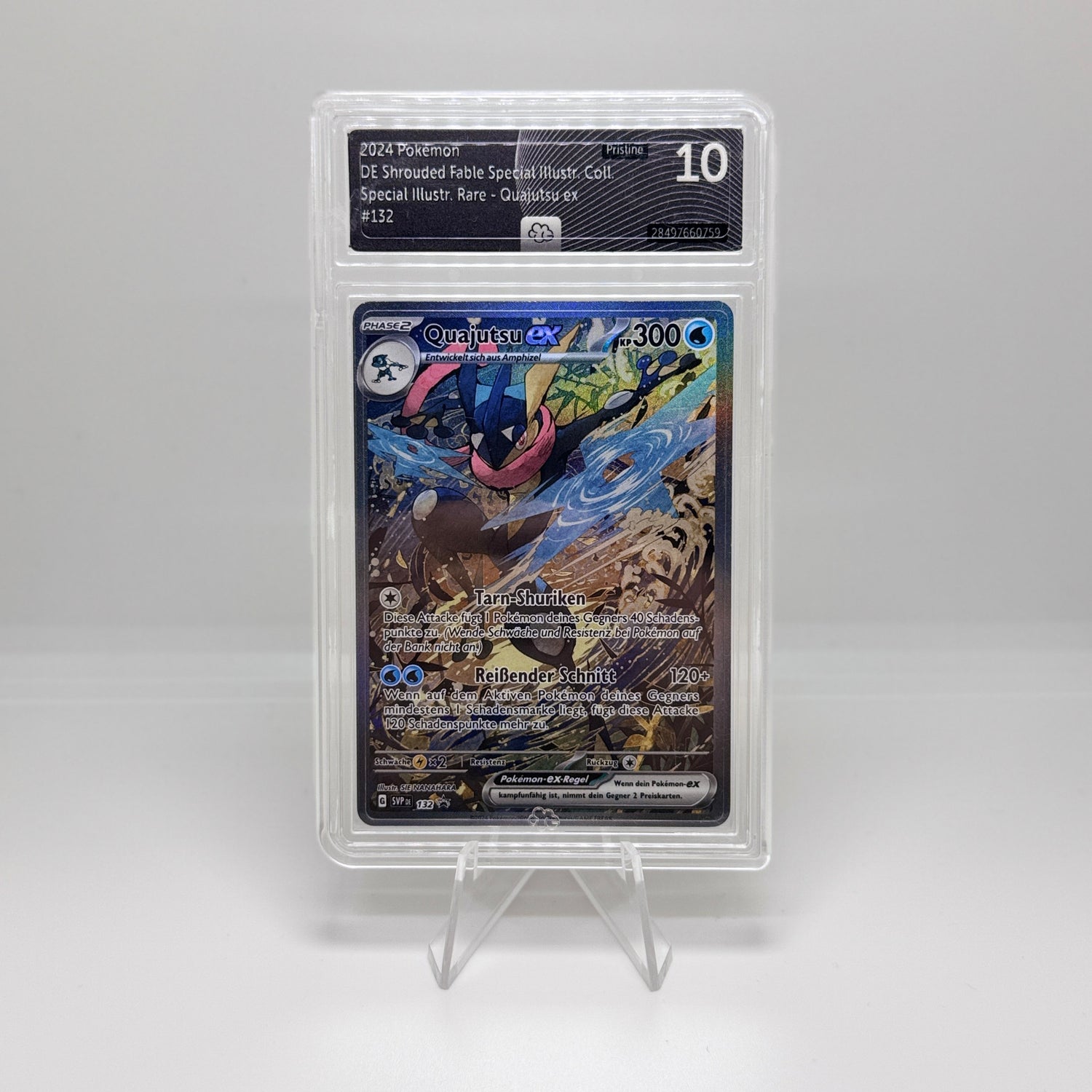 Pokémon Karte – Quajutsu ex 132 SIR – DE Shrouded Fable – Graded 10 Pristine