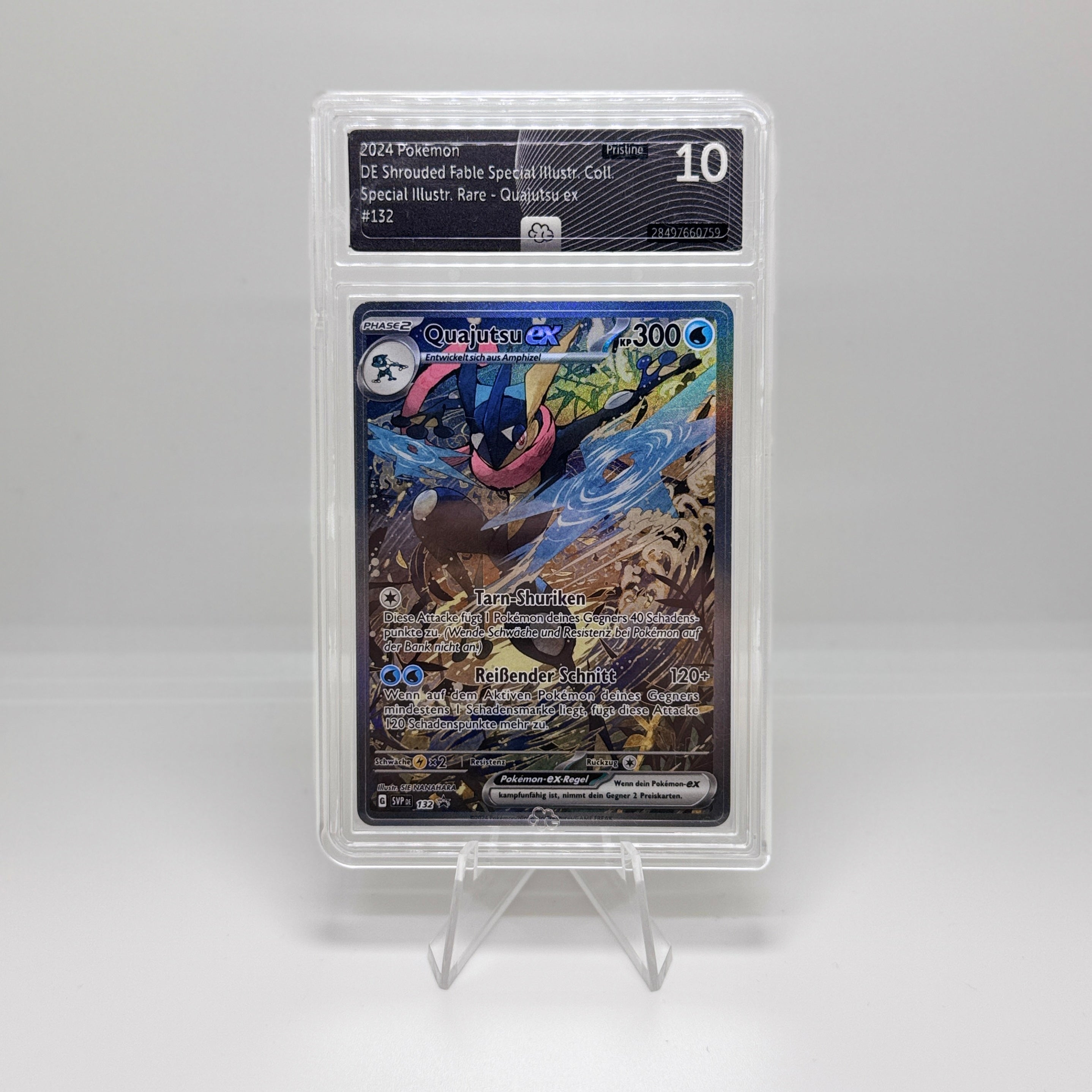 Pokémon Karte – Quajutsu ex 132 SIR – DE Shrouded Fable – Graded 10 Pristine