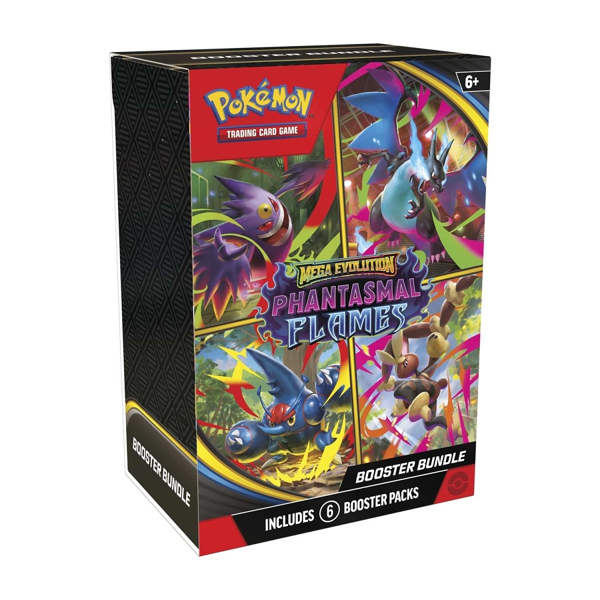 Pokémon TCG – Mega Evolution: Phantasmal Flames Booster Bundle (6 Packs, Englisch) | Neu & OVP