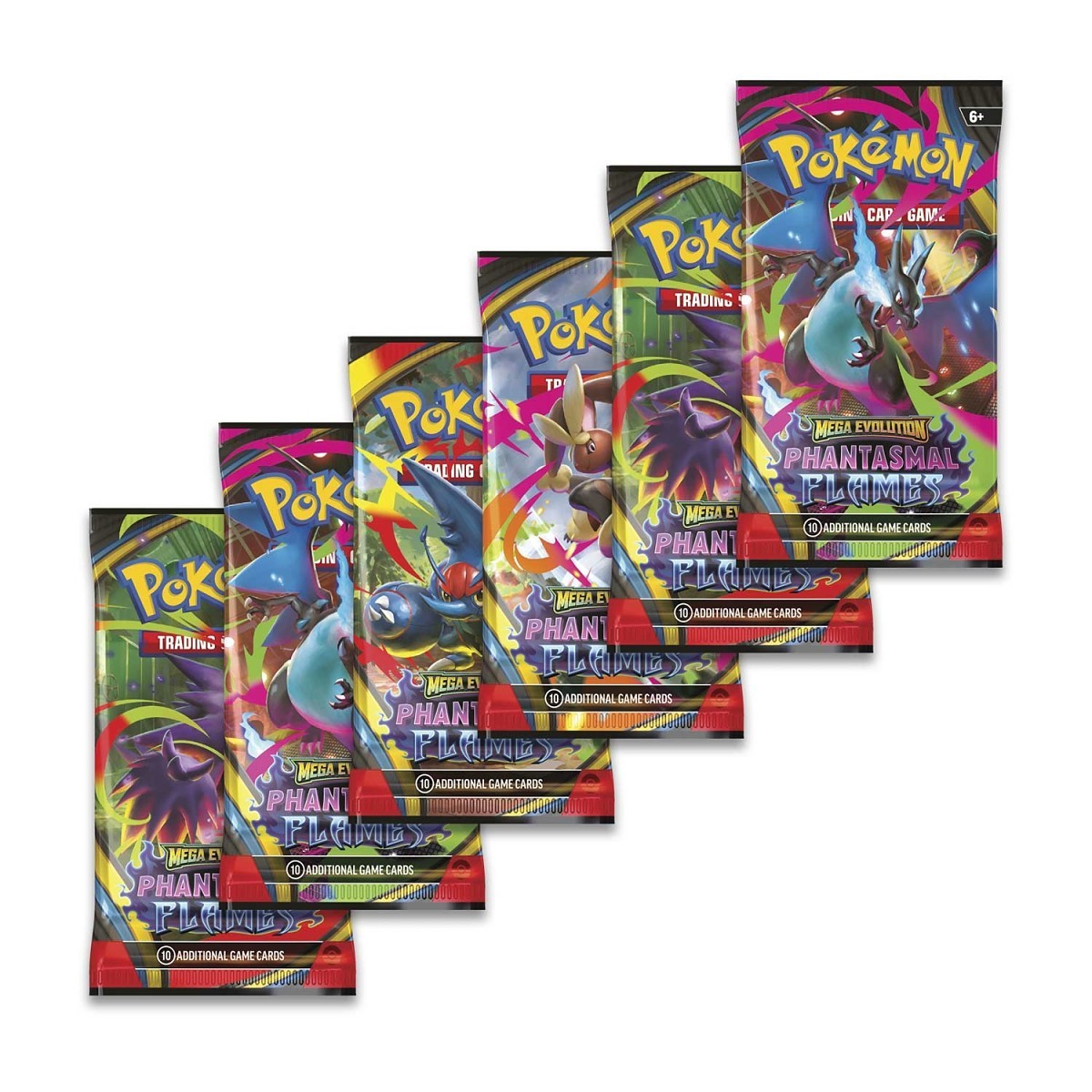 Pokémon TCG – Mega Evolution: Phantasmal Flames Booster Bundle (6 Packs, Englisch) | Neu & OVP