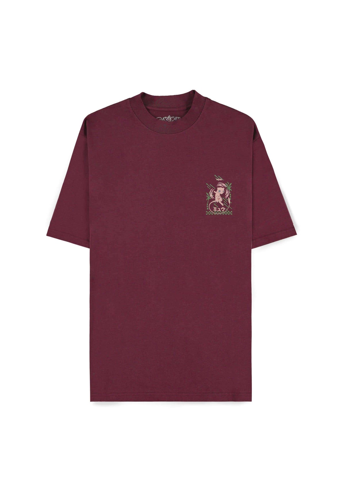 Pokémon Mew Loose Fit T-Shirt – Bordeaux