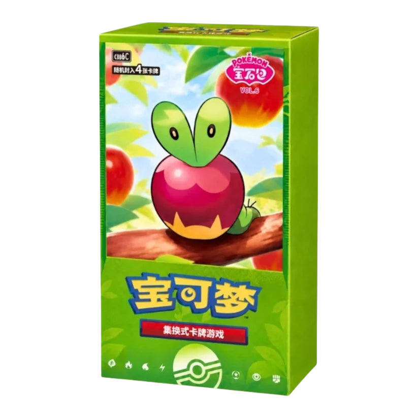 Pokémon Gem Pack Vol. 6 CBB6C – Display, vereinfachtes Chinesisch, transparent freigestellt