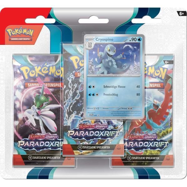 Pokemon Karmesin & Pupur Paradox Rift 3er Blister - Paradox Rift DE - LAKE - CARDS