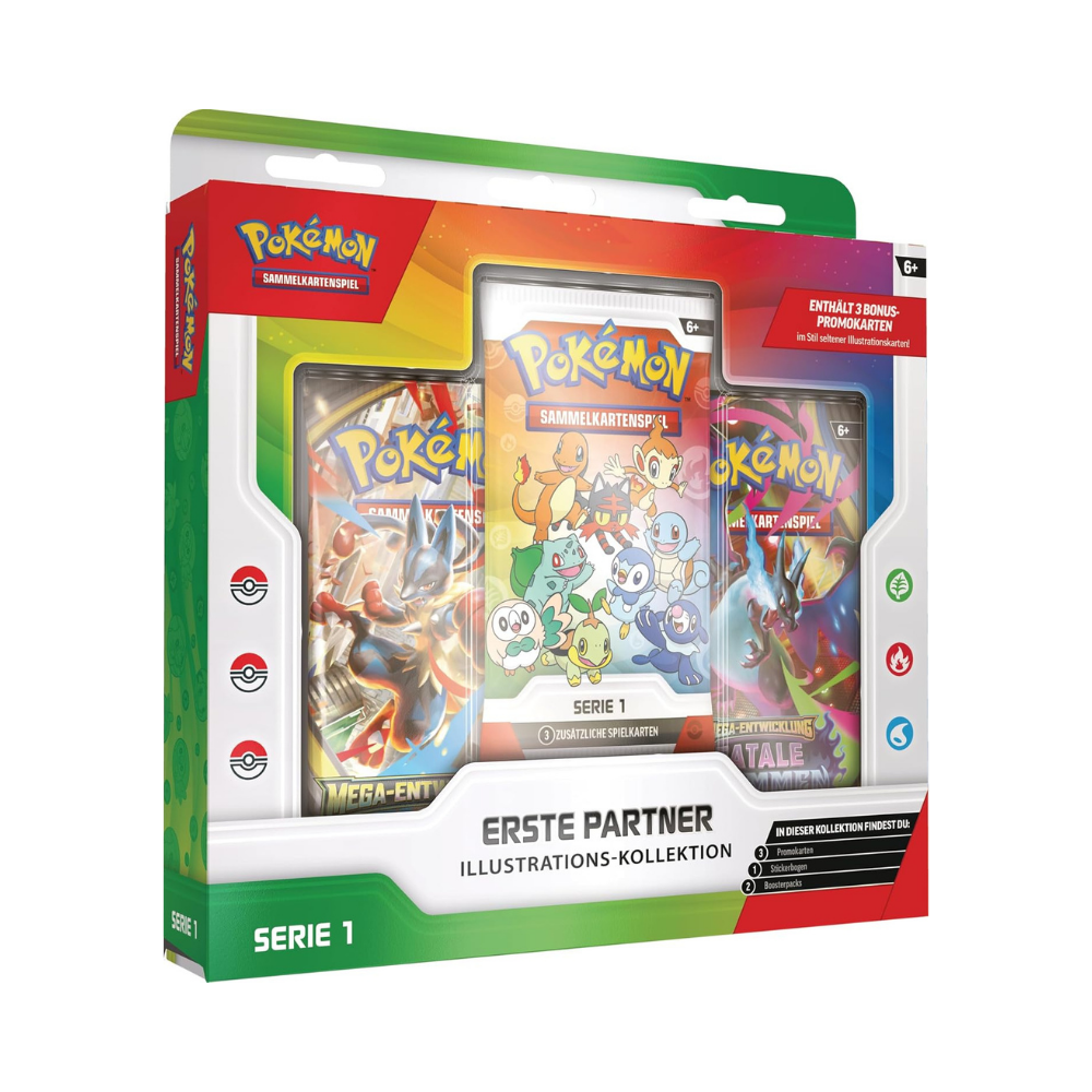 Pokémon Erste Partner Kollektion #1 – 30 Jahre Starter Pokémon Box mit Promokarten & Boostern