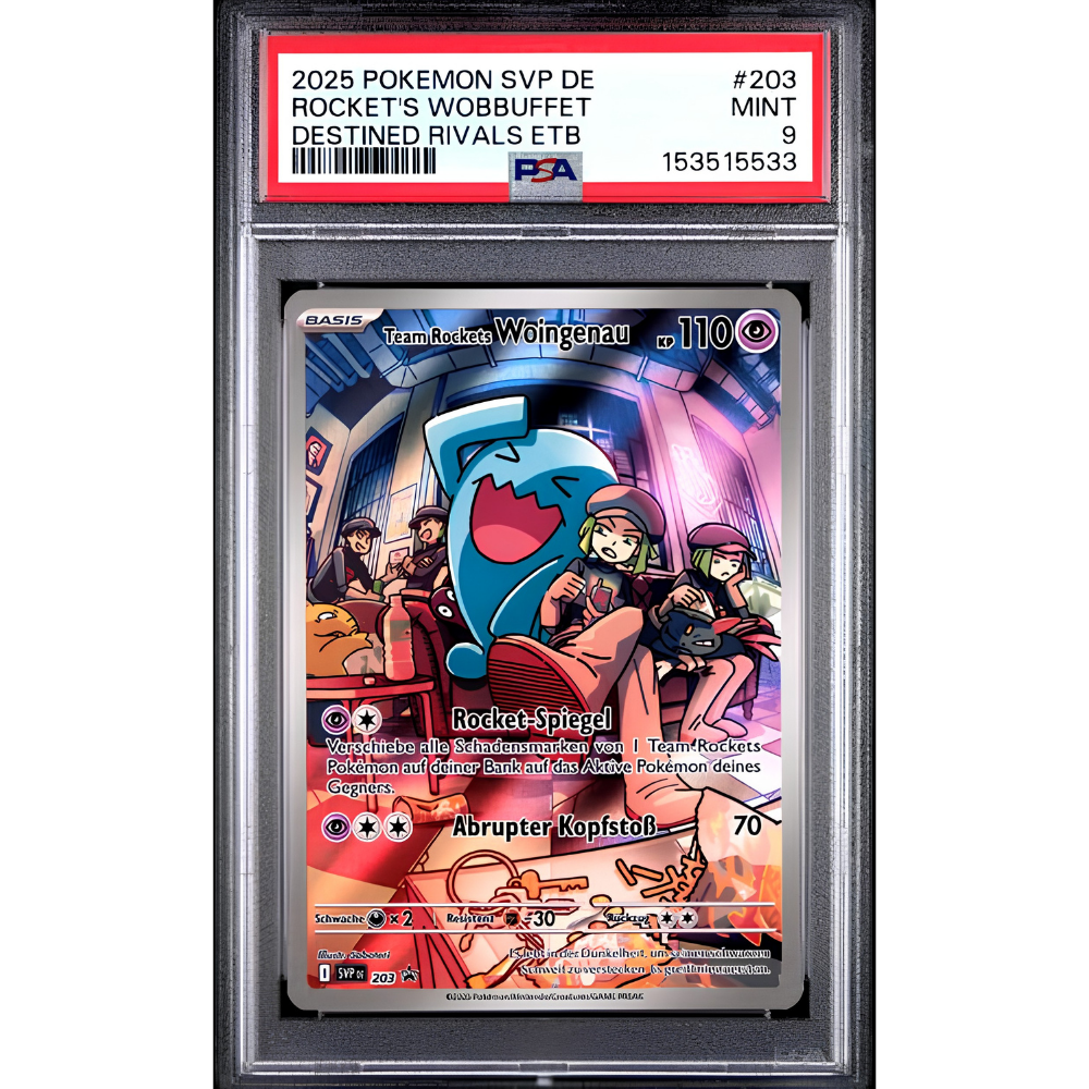 Rocket’s Wobbuffet Promo DE-SV 203 PSA 9 – Pokémon Black Star Promo Deutsch