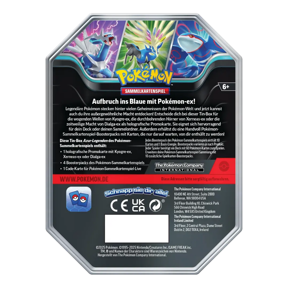 Pokémon Dialga-ex Tin Box DE – Azur-Legenden Tin