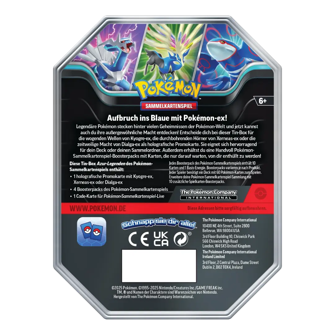 Pokémon Dialga-ex Tin Box DE – Azur-Legenden Tin