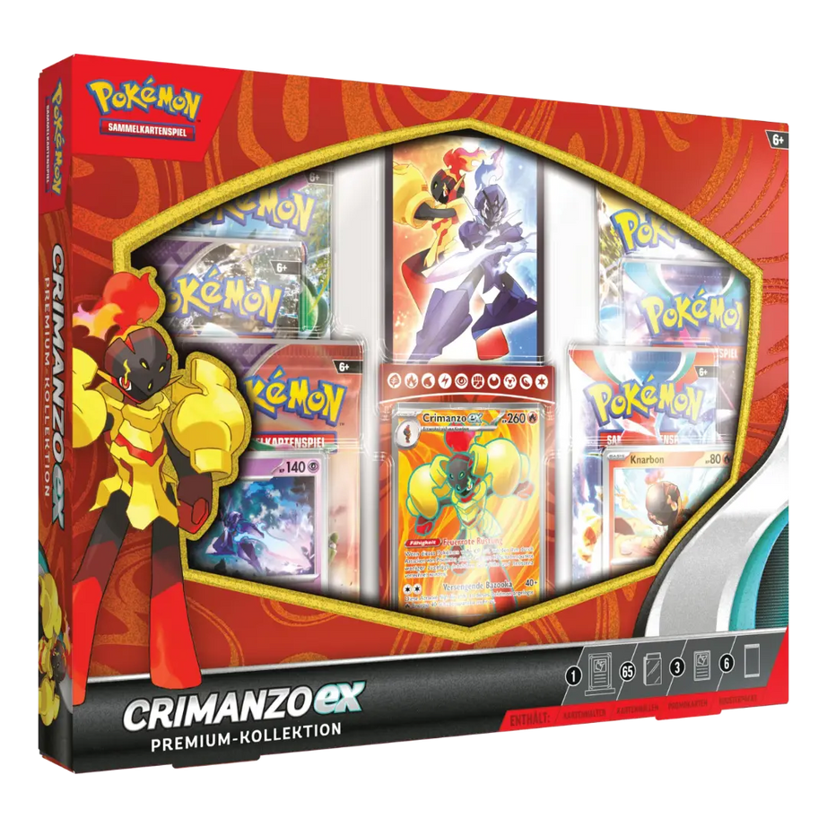Pokémon TCG: Crimanzo ex – Premium Kollektion (DE) | 6 Booster & Zubehör