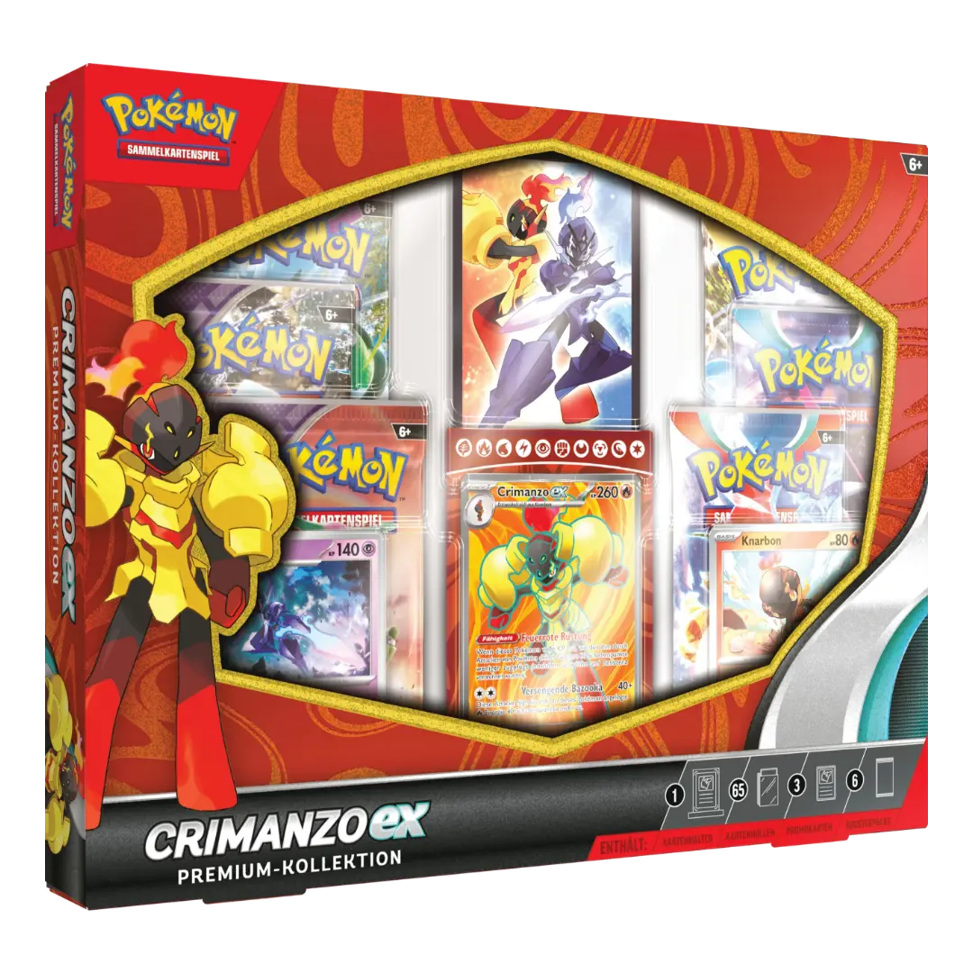 Pokémon TCG: Crimanzo ex – Premium Kollektion (DE) | 6 Booster & Zubehör