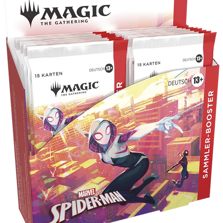 Magic The Gathering – Marvel's Spider-Man Collector Booster Display (12 Booster) – Deutsch