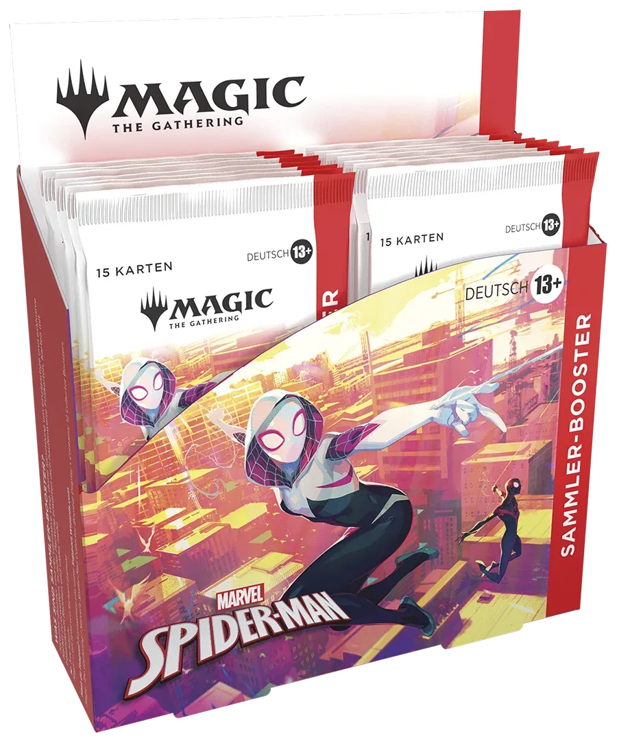 Magic The Gathering – Marvel's Spider-Man Collector Booster Display (12 Booster) – Deutsch