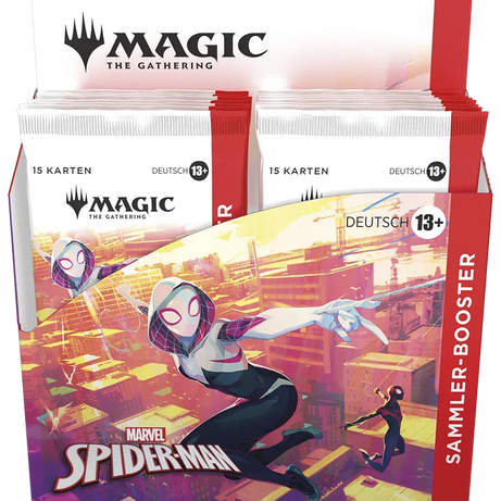 Magic The Gathering – Marvel's Spider-Man Collector Booster Display (12 Booster) – Deutsch