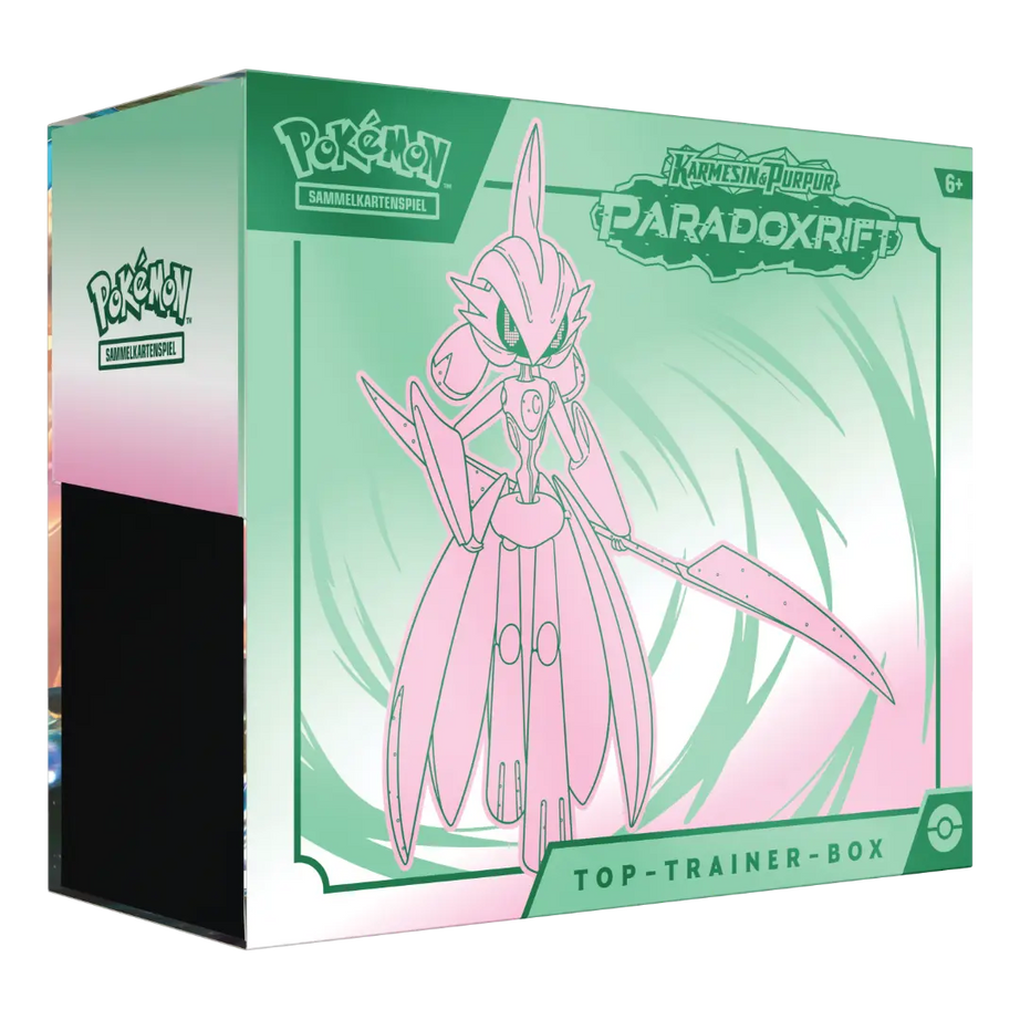 Pokemon TCG Karmesin & Purpur Paradoxrift Top Trainer Box Eisenkrieger