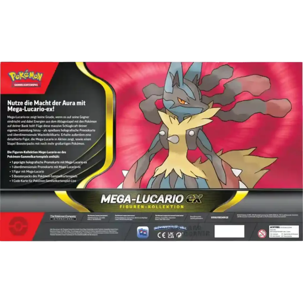 Pokémon Mega-Lucario Figuren-Kollektion (DE) | Promo, Figur & 5 Booster | Neu & OVP