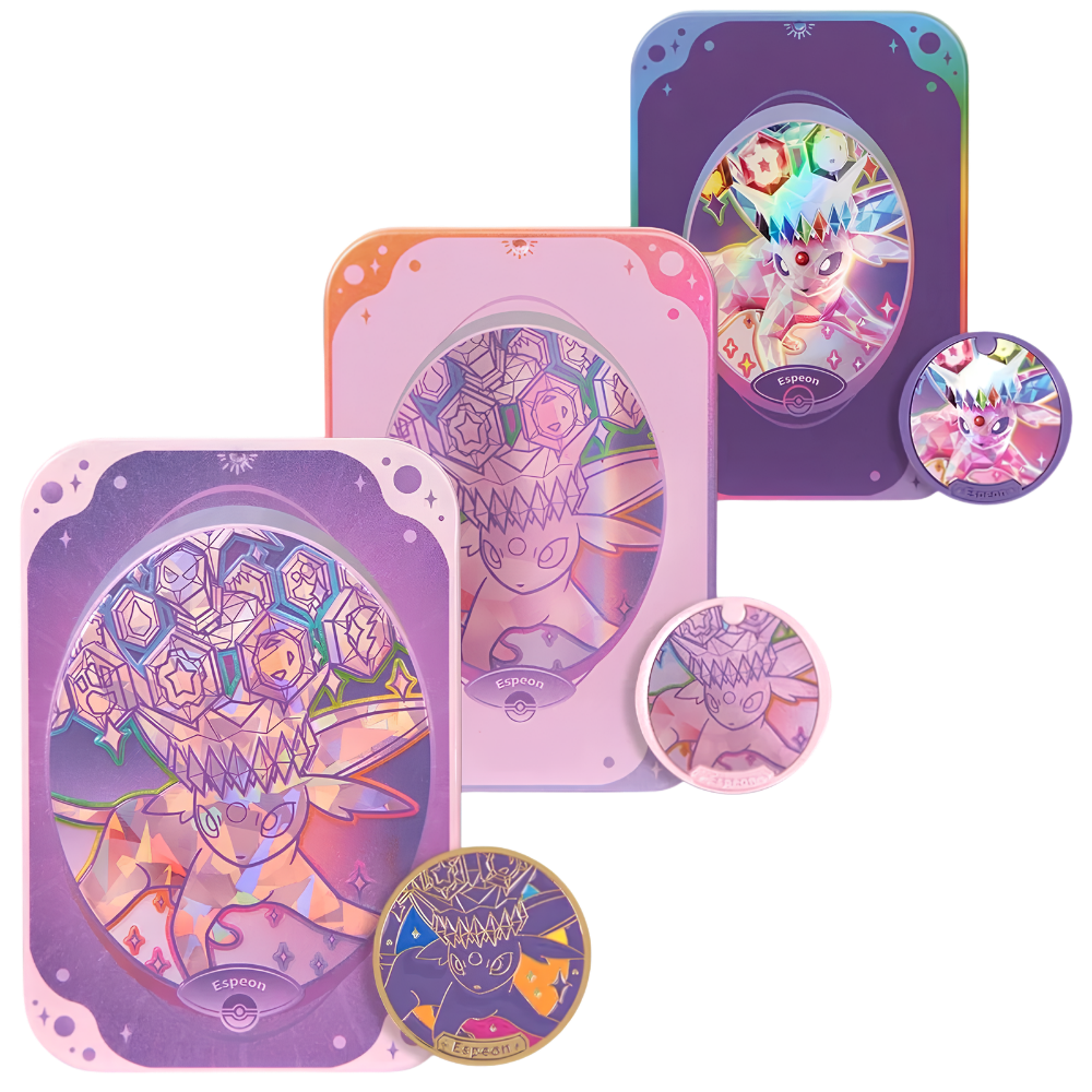 CSV9.5C: Terastal Gathering Espeon Tin Collection Box - Terastal Gathering