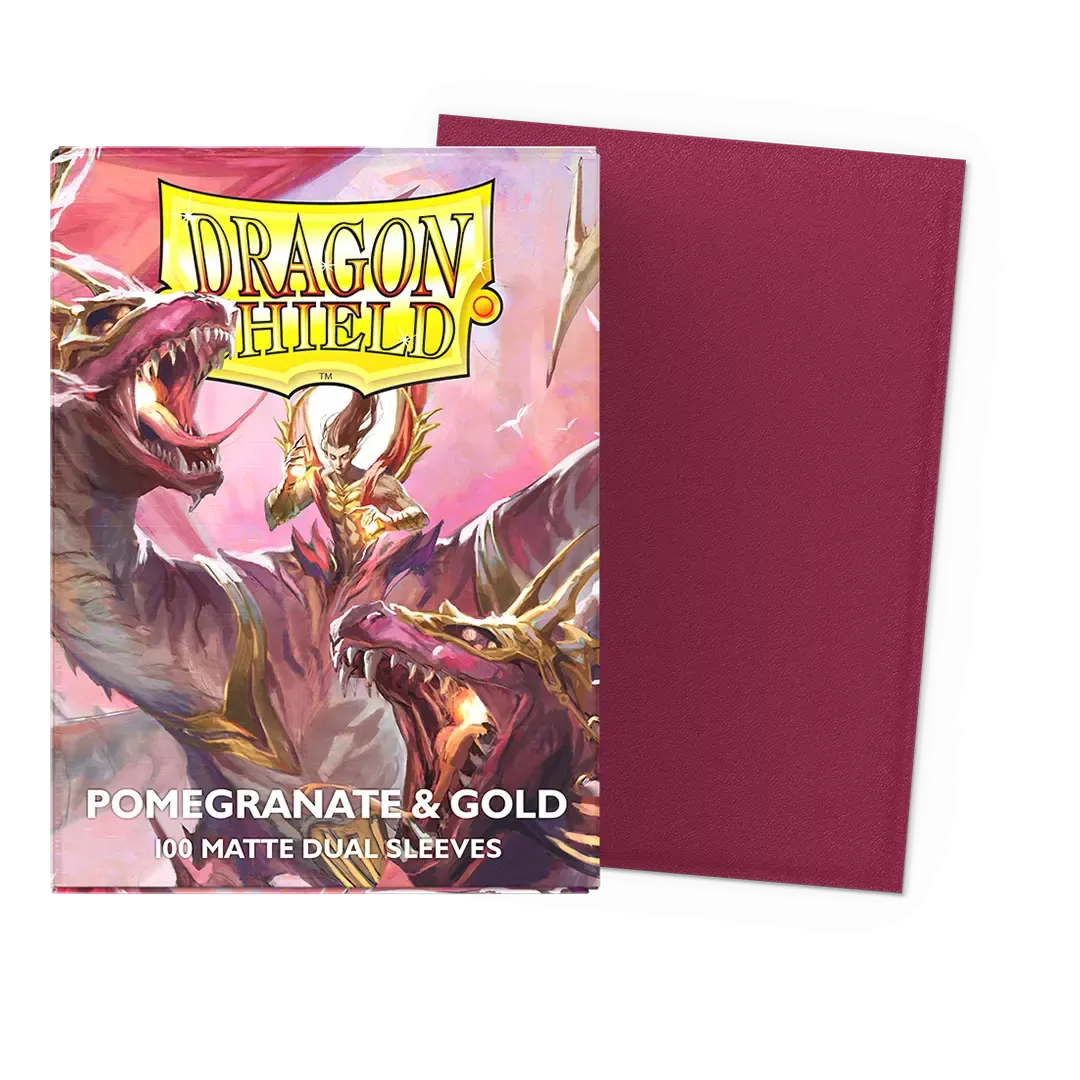 Dragon Shield: Pomegranate & Gold - Matte Dual Sleeves | LAKE-CARDS