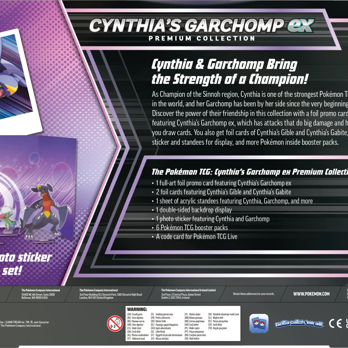 Pokémon TCG: Cynthia's Garchomp ex - Premium Collection (EN)