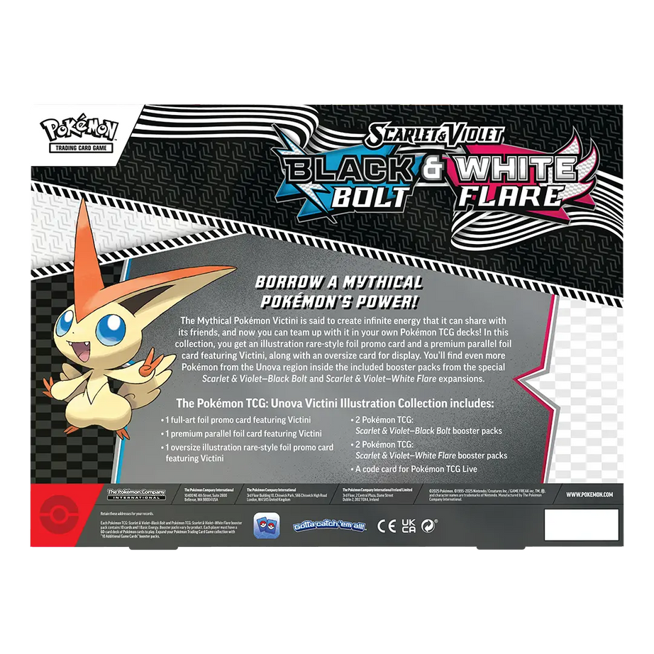 Pokémon TCG SV10.5 – Unova Victini Illustration Collection (EN) – Black Bolt & White Flare