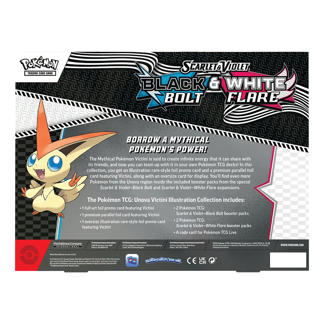 Pokémon TCG SV10.5 – Unova Victini Illustration Collection (EN) – Black Bolt & White Flare