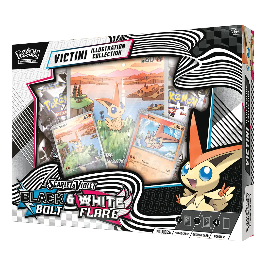 Pokémon TCG SV10.5 – Unova Victini Illustration Collection (EN) – Black Bolt & White Flare