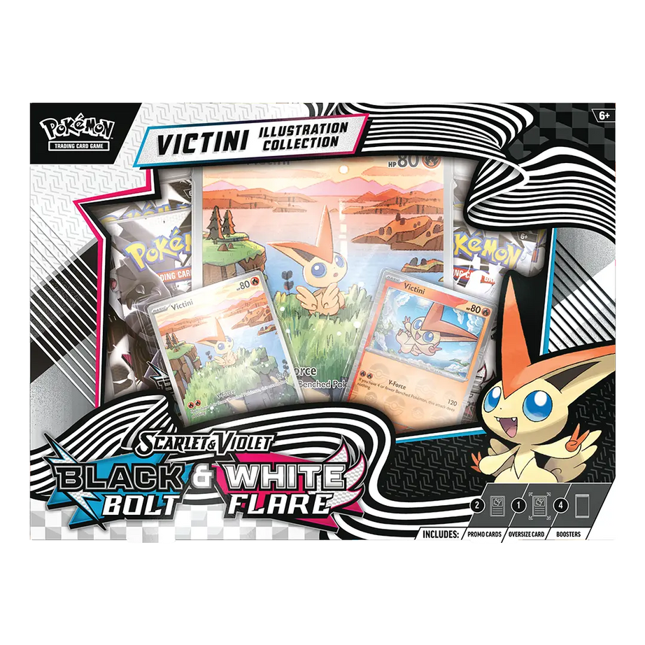 Pokémon TCG SV10.5 – Unova Victini Illustration Collection (EN) – Black Bolt & White Flare