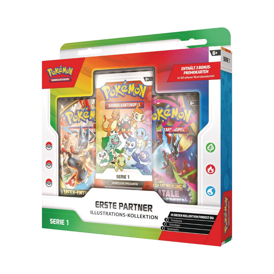 Pokémon Erste Partner Kollektion #1 – 30 Jahre Starter Pokémon Box mit Promokarten & Boostern