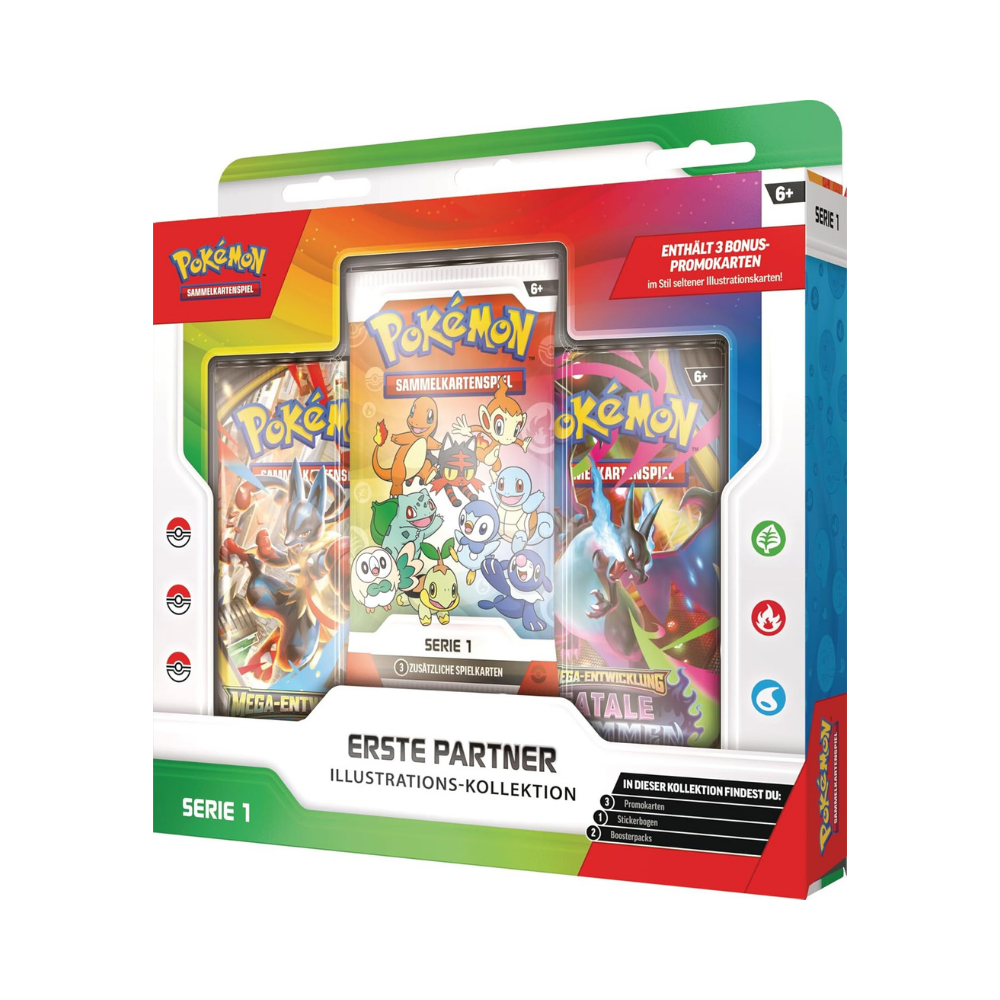 Pokémon Erste Partner Kollektion #1 – 30 Jahre Starter Pokémon Box mit Promokarten & Boostern
