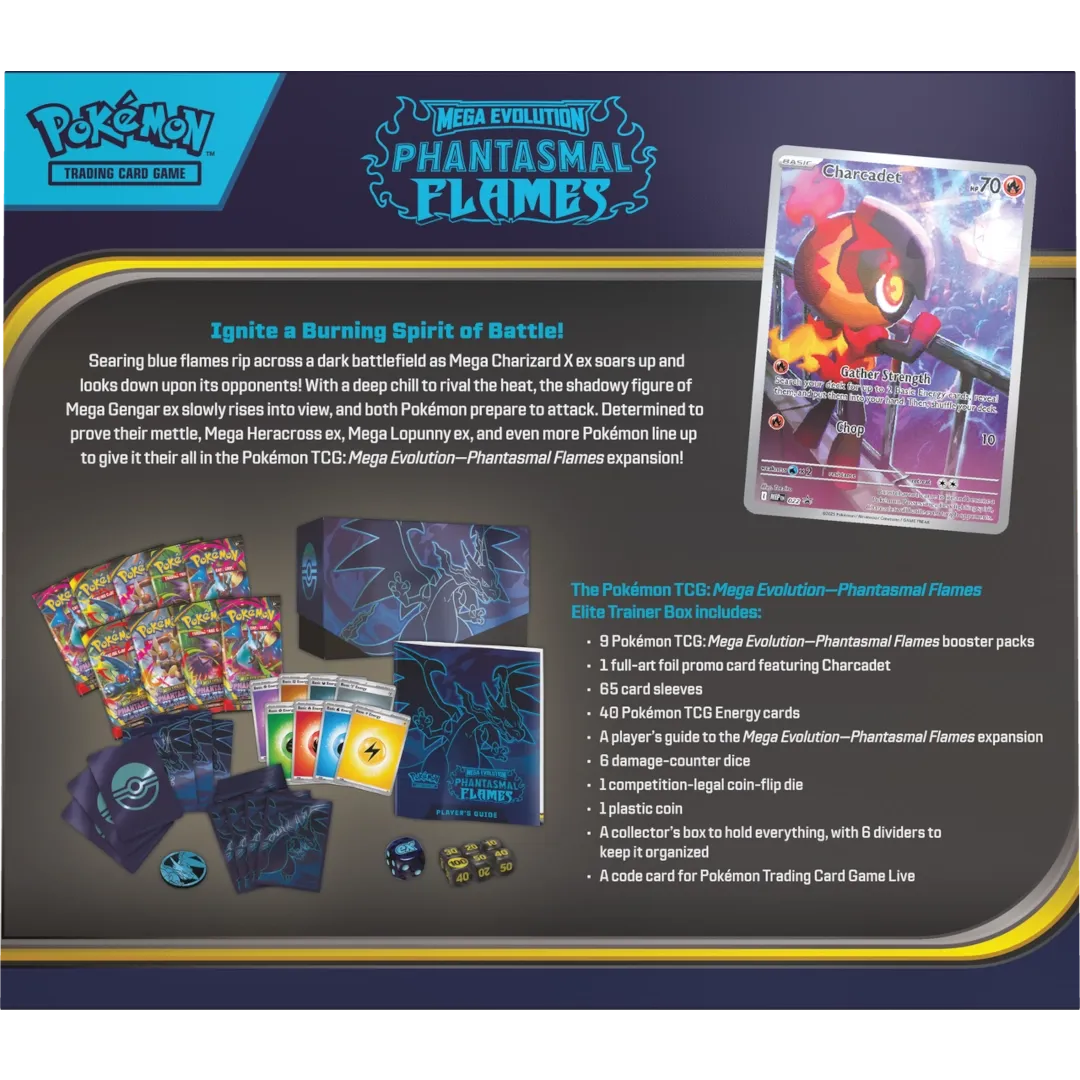 Pokémon TCG – Mega Evolution: Phantasmal Flames (ME02) Elite Trainer Box (Englisch)