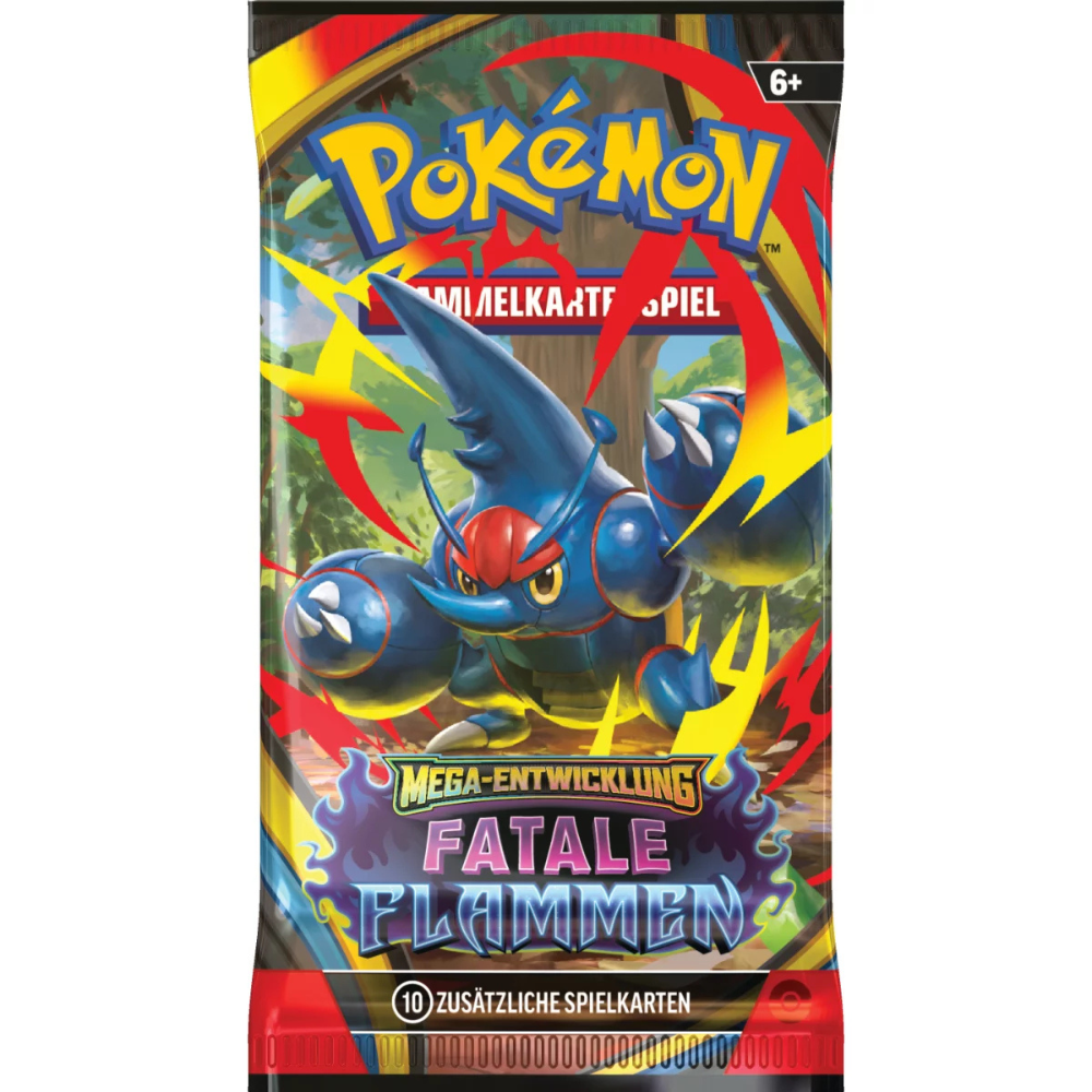 Pokémon Mega-Entwicklung – Fatale Flammen Booster (DE) | 10 Karten | Neu & OVP