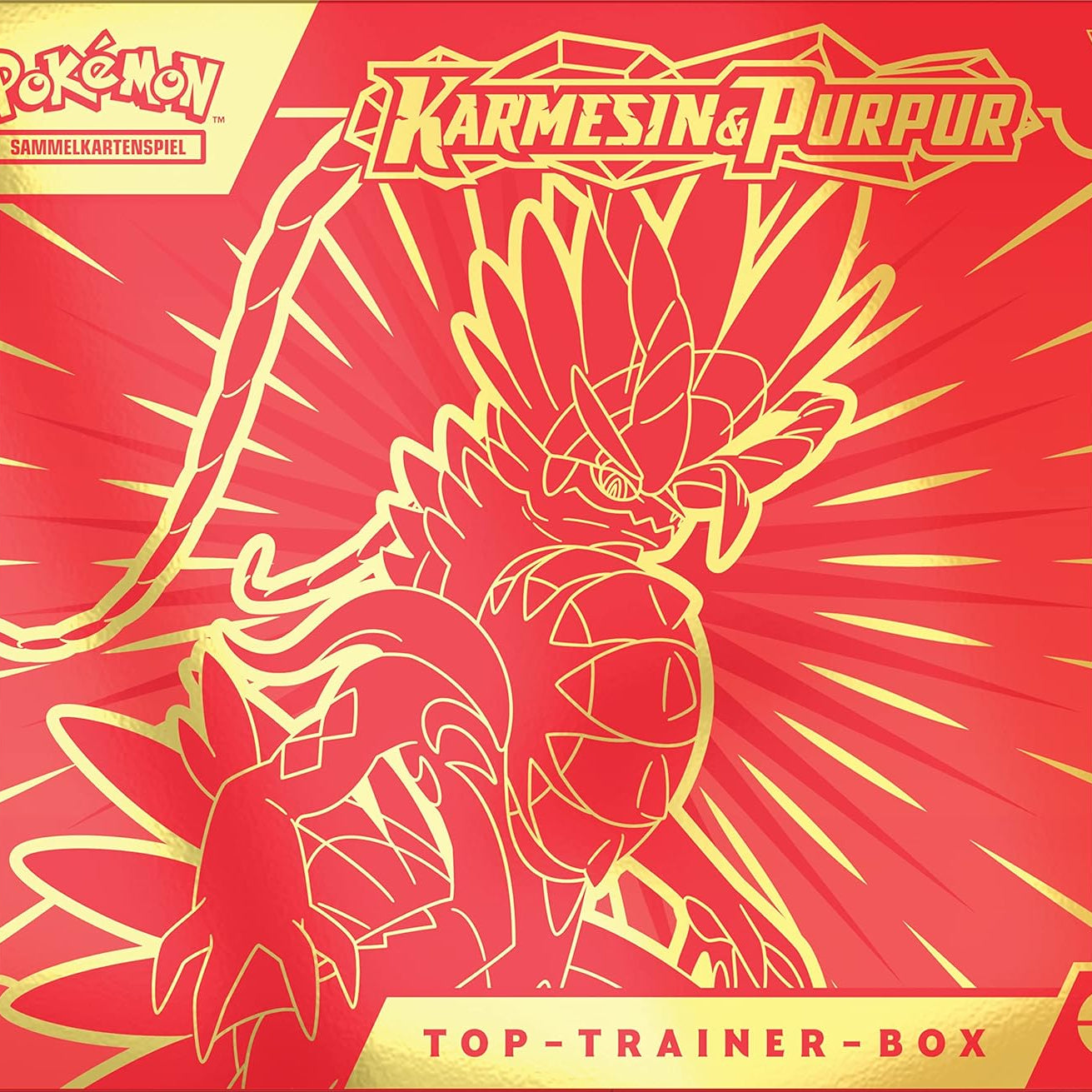 Pokemon TCG - Karmesin & Purpur Top-Trainer-Box Koraidon - DE