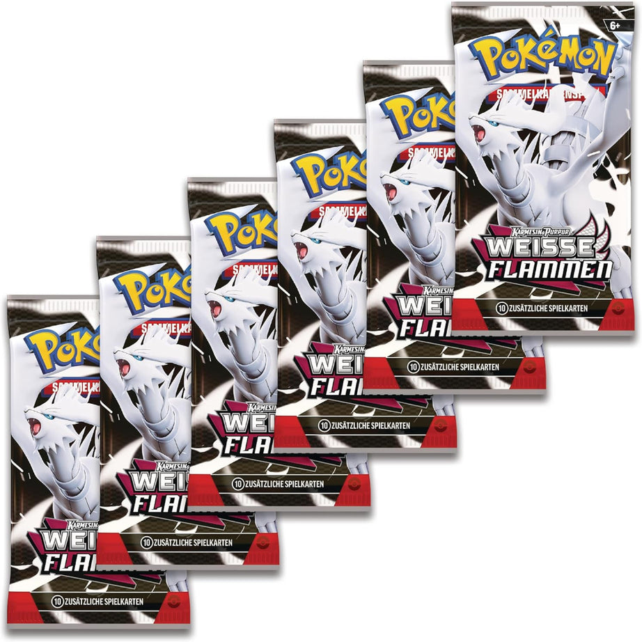 Pokémon TCG Karmesin & Purpur – Weiße Flammen Booster Bundle (6 Booster Packs) – Deutsch
