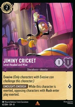 Jiminy Cricket - Level-Headed and Wise