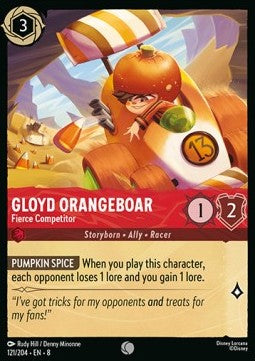 Gloyd Orangeboar - Fierce Competitor
