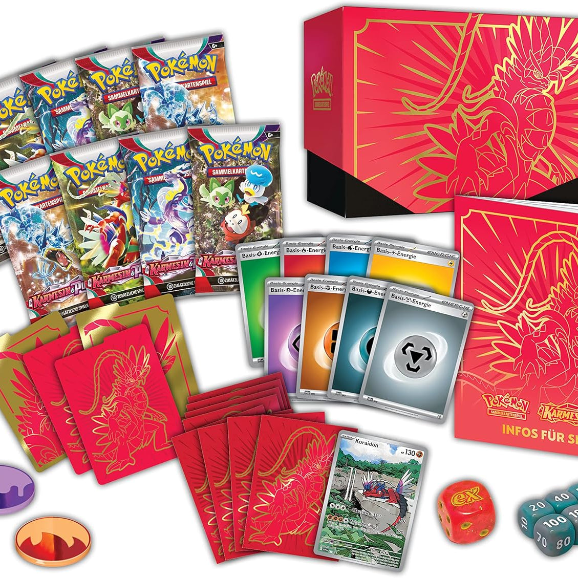 Pokemon TCG - Karmesin & Purpur Top-Trainer-Box Koraidon - DE