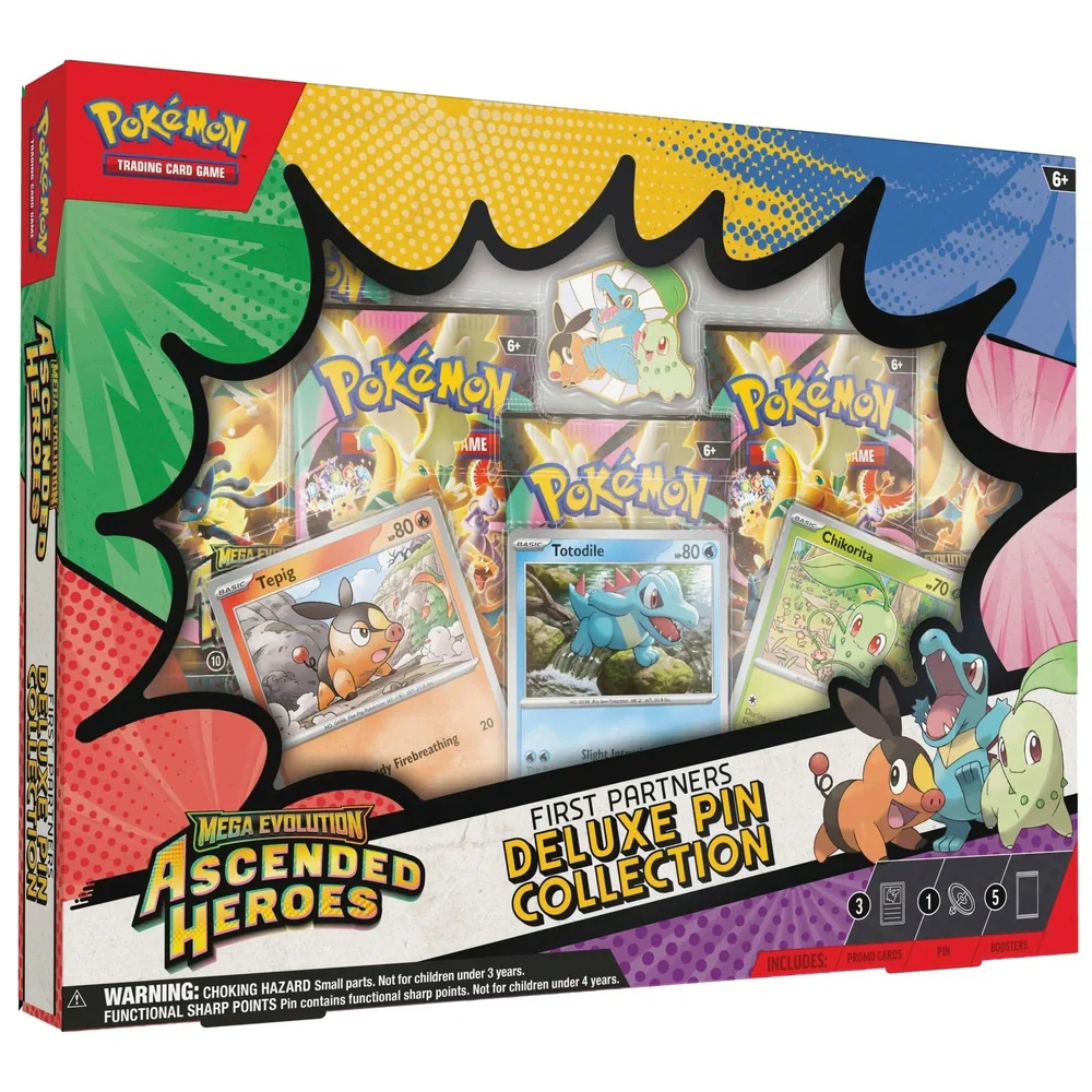 Pokémon Ascended Heroes Pin Collection – 5 Booster + Pin Box EN