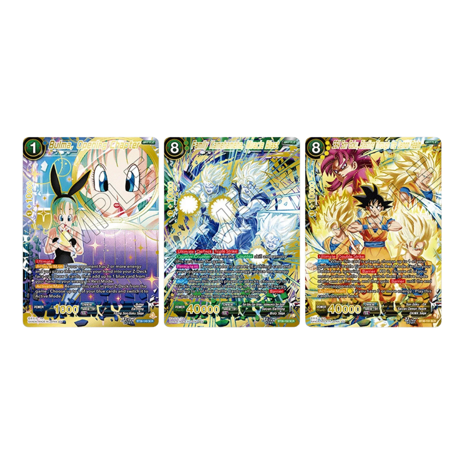 Dragon Ball Super Card Game Masters – B-30 Ultra-Bout Series – Three Glorious Fighters- Booster Display (24 Packs) – EN