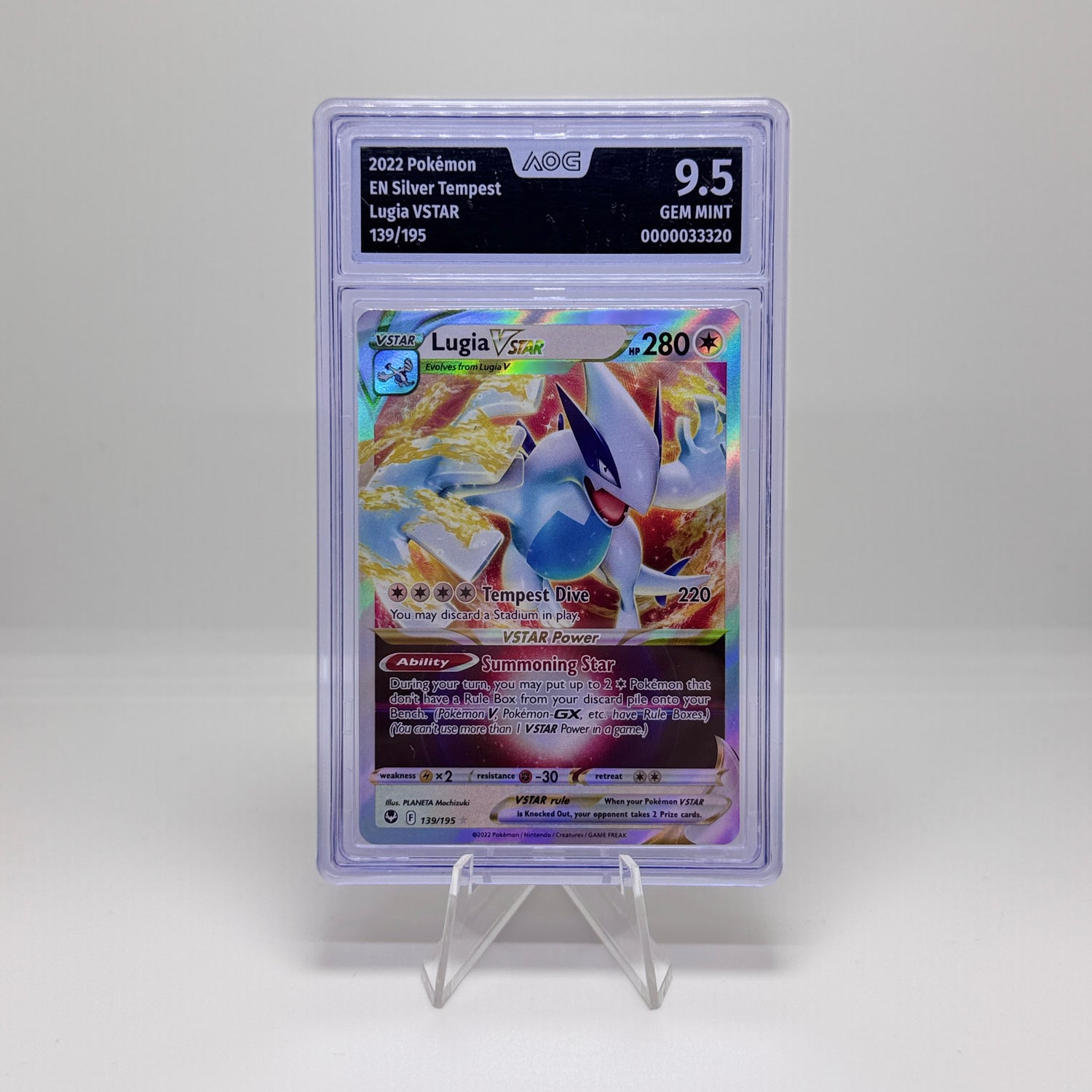Pokémon Karte – Lugia VSTAR 139/195 – EN Silver Tempest – Graded 9.5 Gem Mint