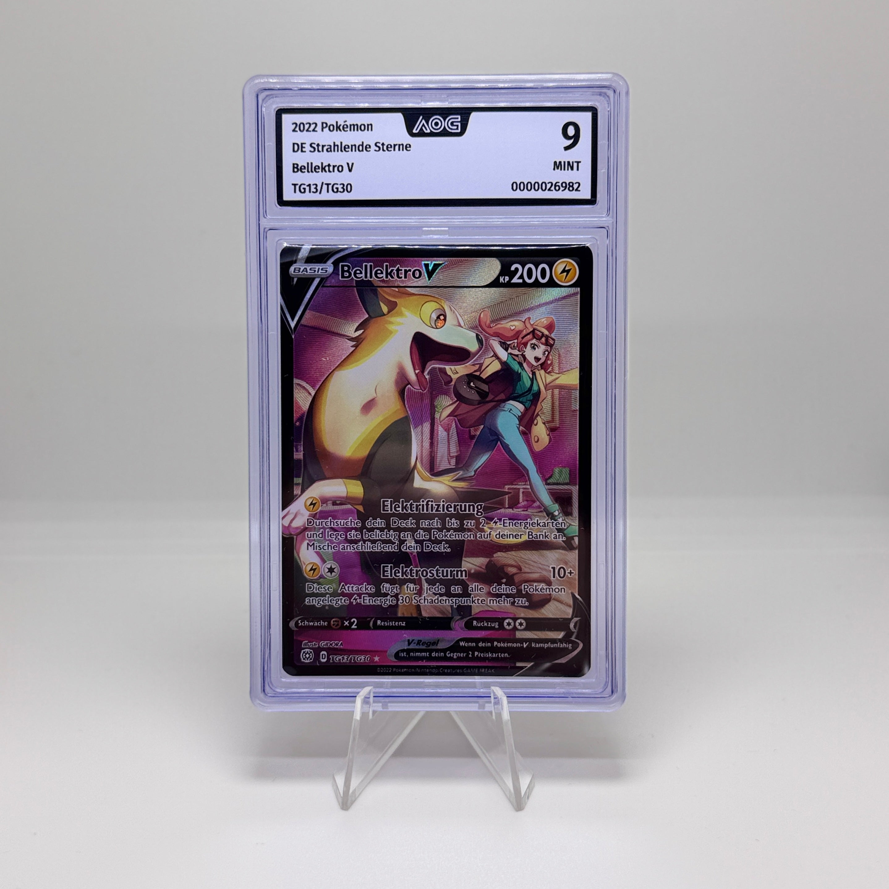 Pokémon Karte – Bellektro V TG13/TG30 – DE Strahlende Sterne – Graded 9 Mint
