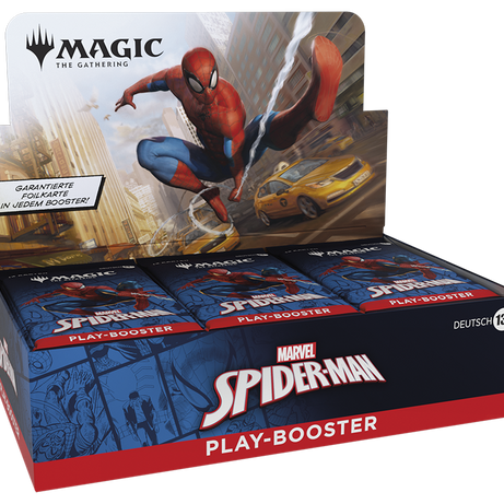 Marvel’s Spider-Man Play-Booster Display Deutsch – offizielles Produktbild