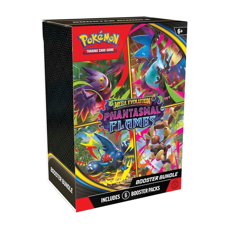 Pokémon TCG – Mega Evolution: Phantasmal Flames Booster Bundle (6 Packs, Englisch) | Neu & OVP