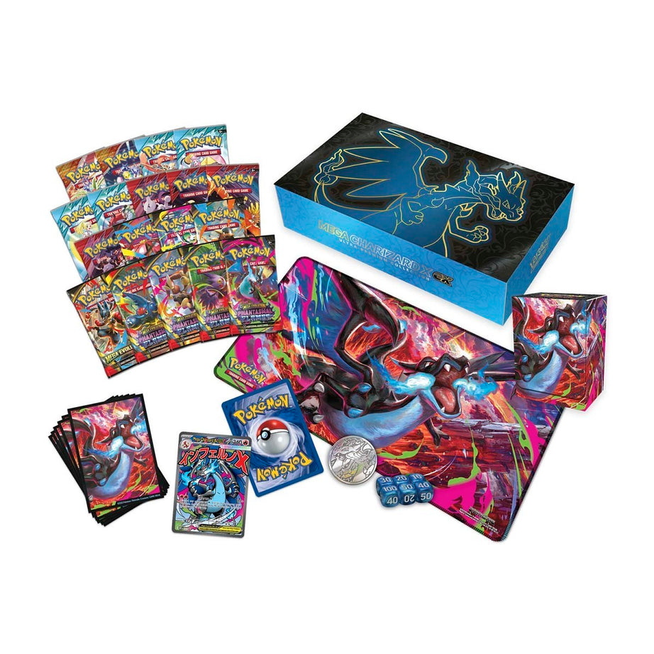 Pokémon TCG – Mega-Glurak X EX Ultra Premium Collection (Englisch) | 18 Booster & Zubehör | Neu & OVP