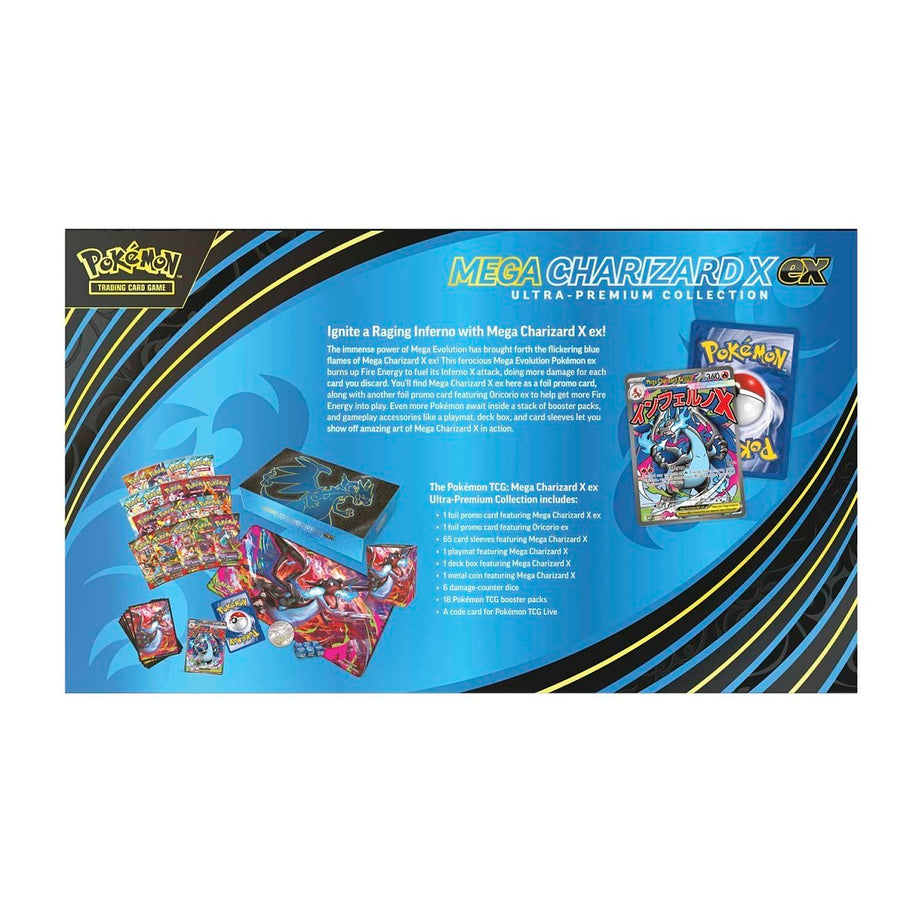 Pokémon TCG – Mega-Glurak X EX Ultra Premium Collection (Englisch) | 18 Booster & Zubehör | Neu & OVP